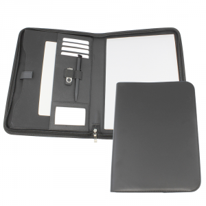 Promotrendz product Clapham PU A4 Deluxe Zipped Conference Folder