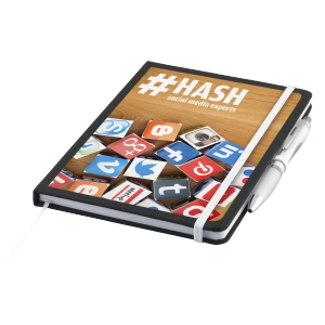 Promotrendz product Nero A5 Notebook with Contour Ballpen