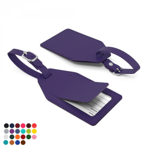 Promotrendz product Small Luggage Tag with Security Flap in a choice of Belluno Colours