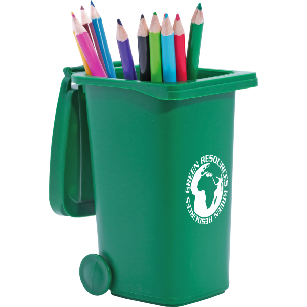 Recycled Wheelie Bin Pen Pot