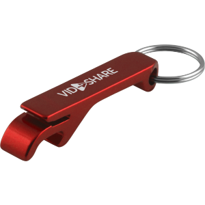 Promotrendz product Vulcan Bottle Opener Key Ring in Aluminium