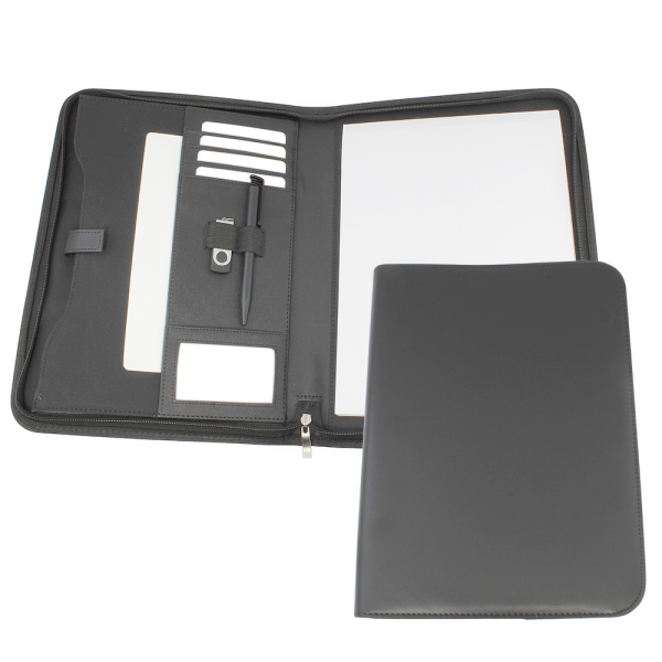 Clapham PU A4 Deluxe Zipped Conference Folder